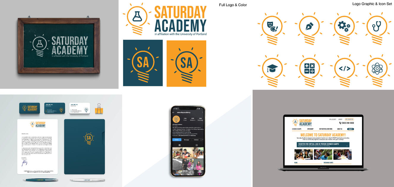 The Ah-Ha Moment - Saturday Academy Rebrand Project