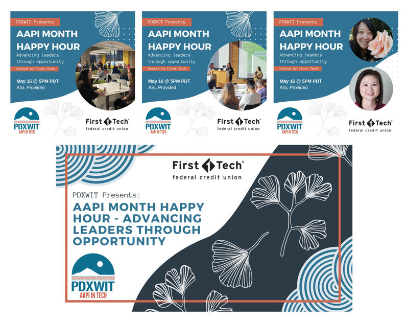 PDXWIT AAPI Month Happy Hour Event Promos